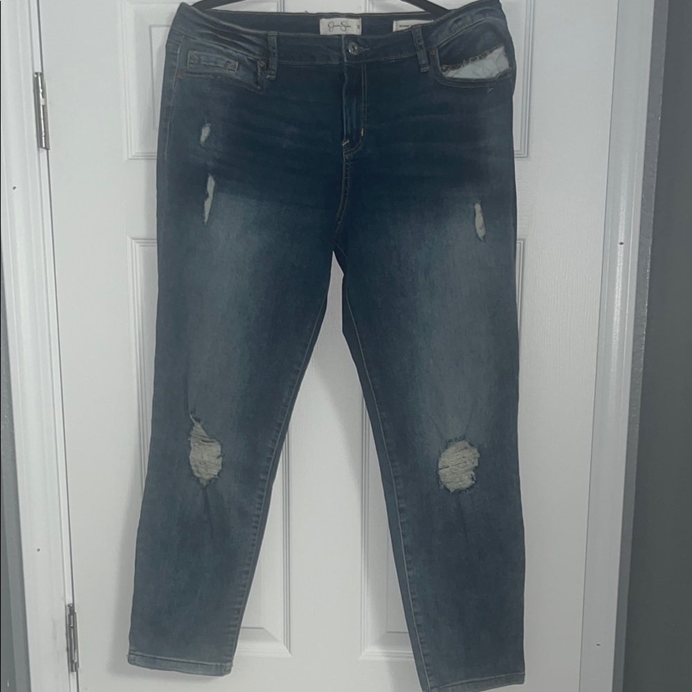 Jessica Simpson Distressed Blue Jeans size33